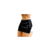 Jupe noire en simili cuir avec zip Lara